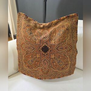 Pottery Barn Victorian Paisley Wool Velour Back Accent Throw Pillow Cover 18x18